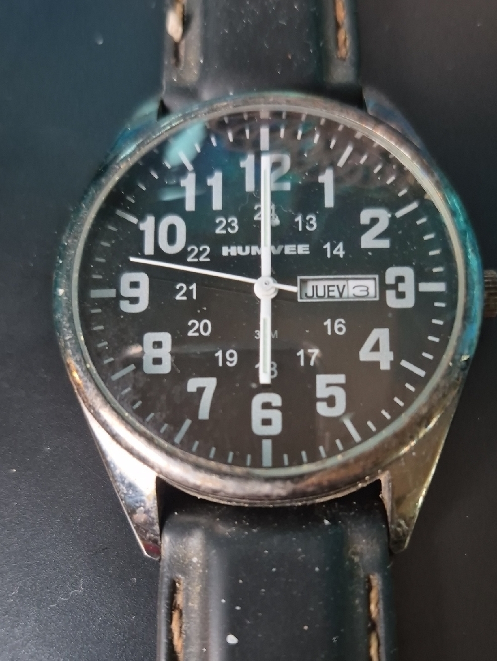 HUMVEE Black Dial Men's Watch with Date